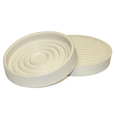 Convenience Concepts 3 in. TruGuard Round Rubber Cup, Almond, 2PK HI2668236